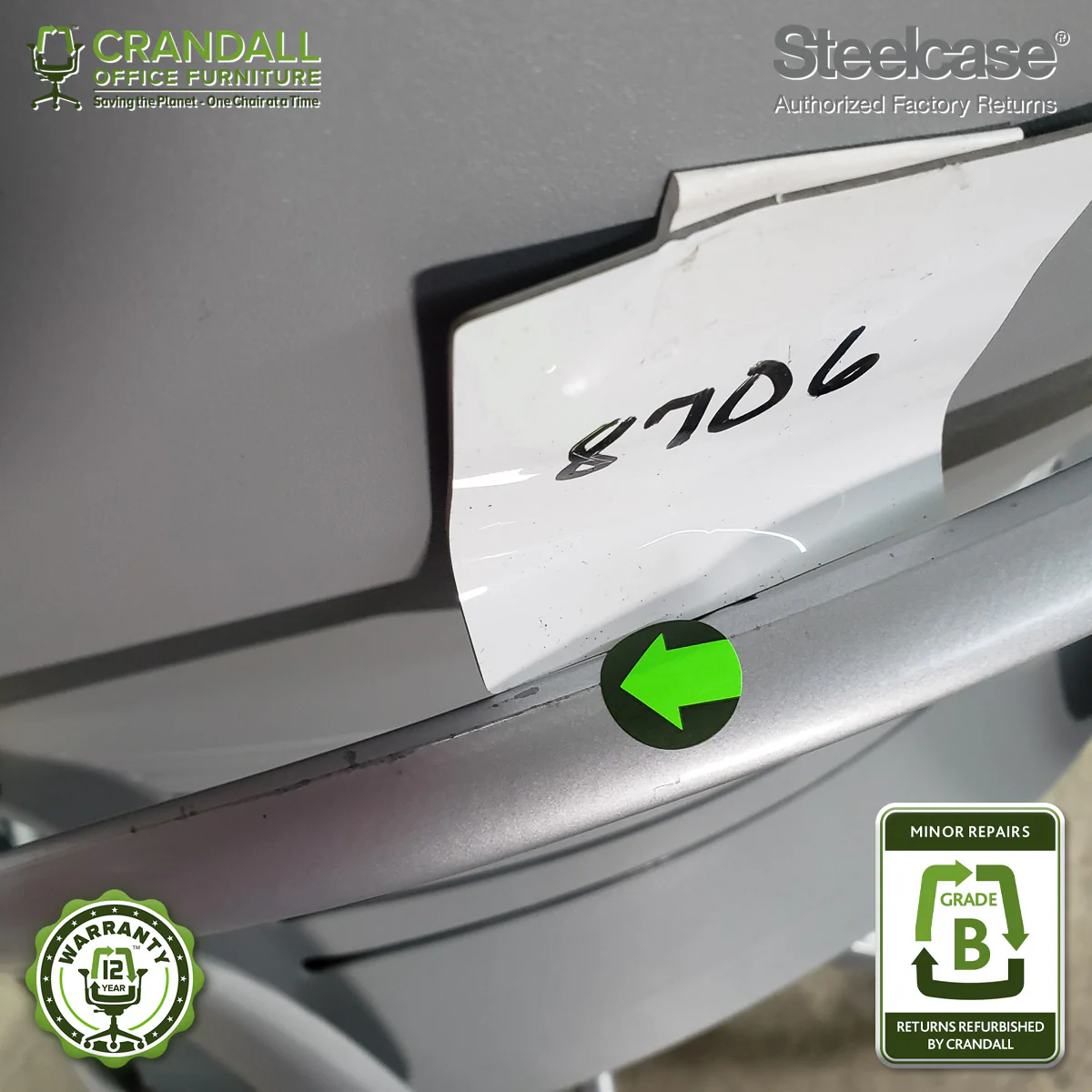 8706 - Steelcase V2 Leap - Grade B **CLOSEOUT - NO RETURNS** - Image 4