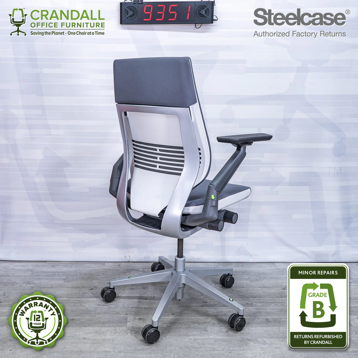 9351 - Steelcase Gesture - Grade B **CLOSEOUT - NO RETURNS** - Image 2