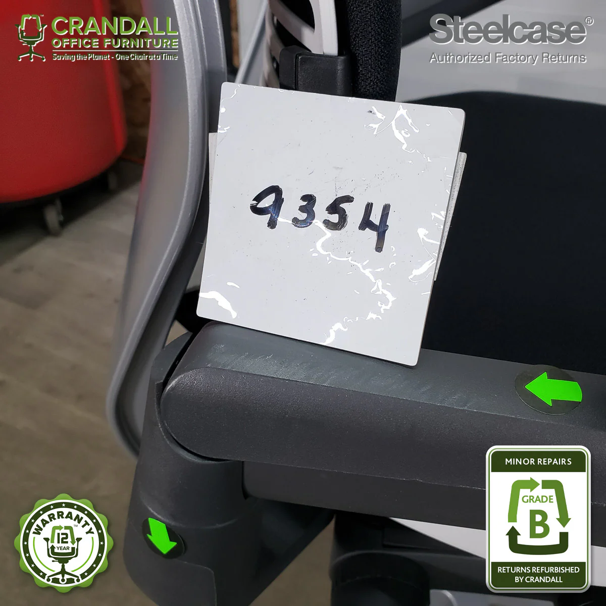 9354 - Steelcase Gesture with Headrest - Grade B - Image 3