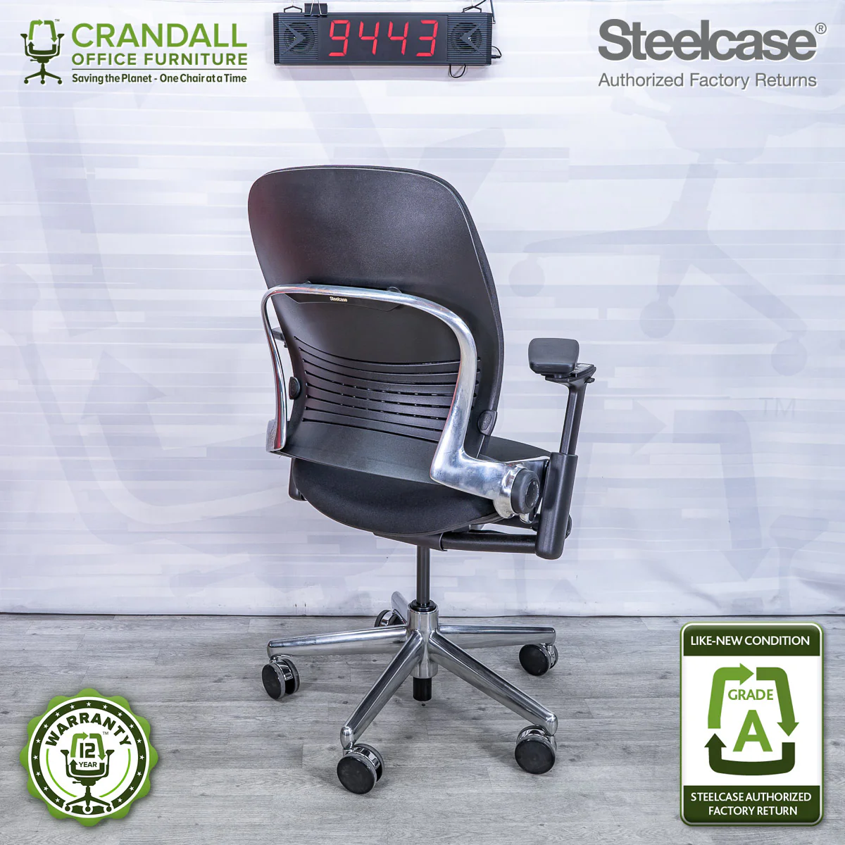 9443 - Steelcase V2 Leap - Grade A - Image 2