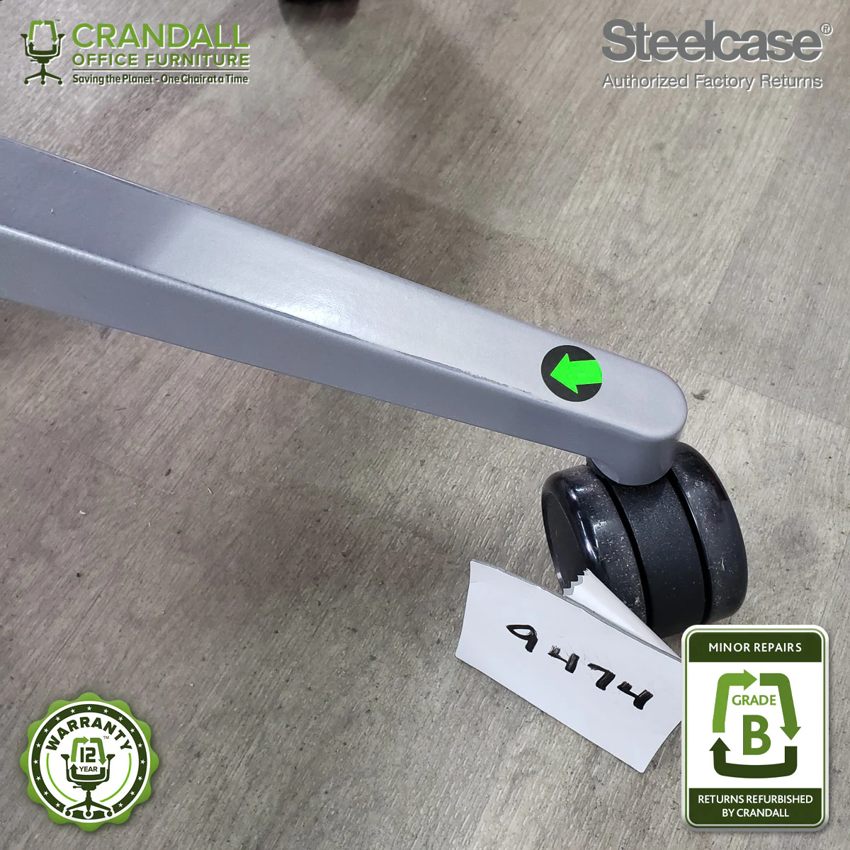 9474 - Steelcase Gesture with Headrest - Grade B - Image 3