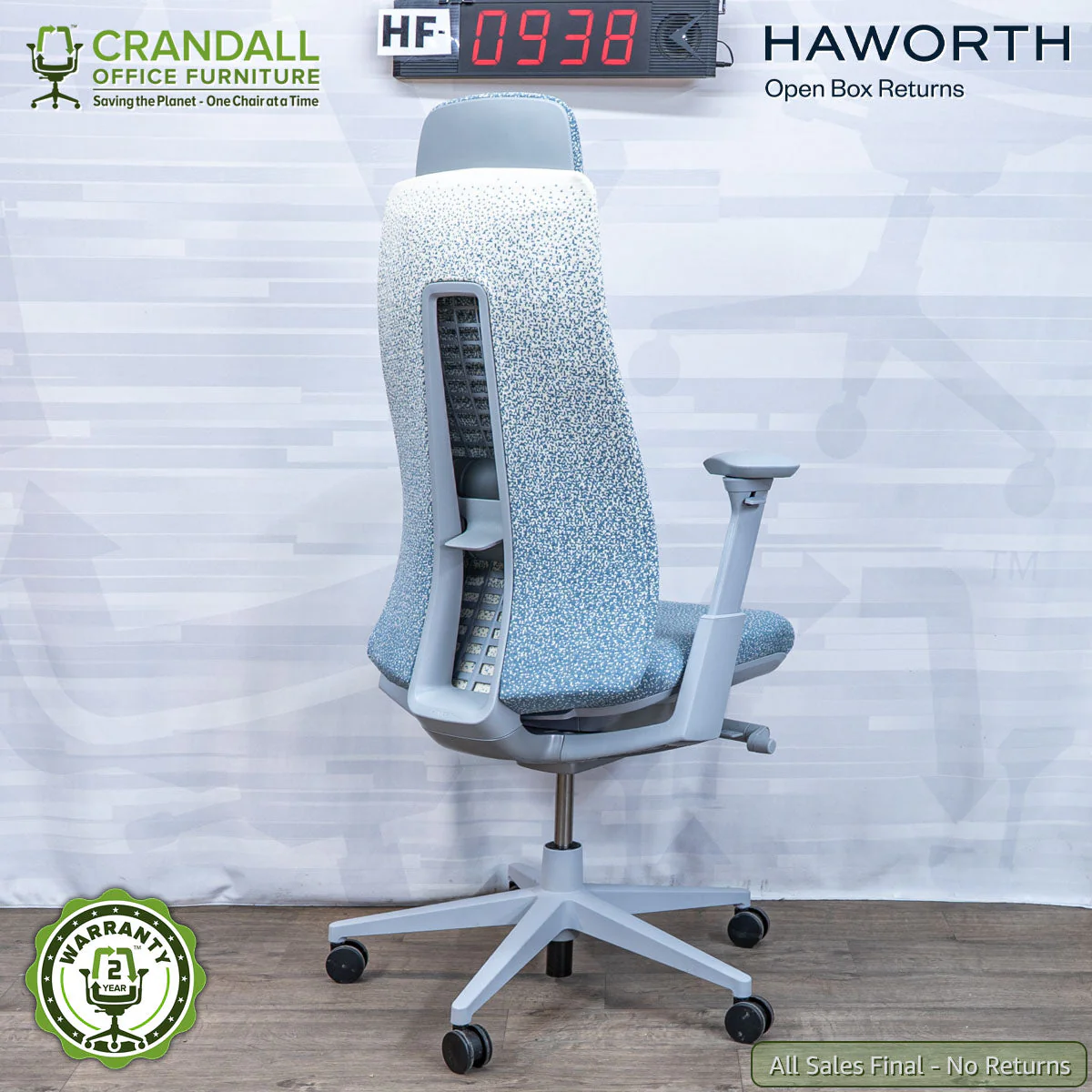 HF-0938 - Haworth Open Box Returns Fern with Headrest - Image 2