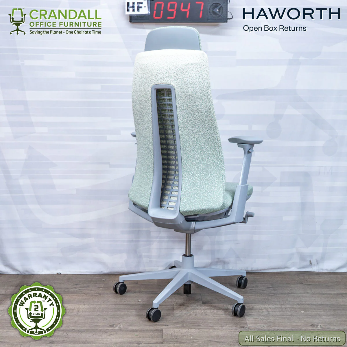 HF-0947 - Haworth Open Box Returns Fern with Headrest - Image 2