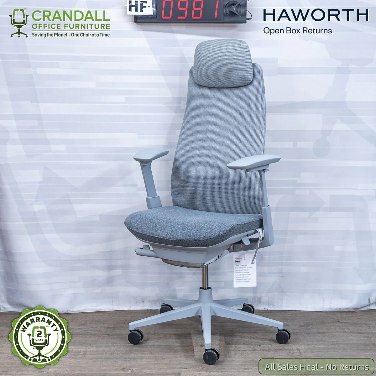 HF-0981 - Haworth Open Box Returns Fern with Headrest