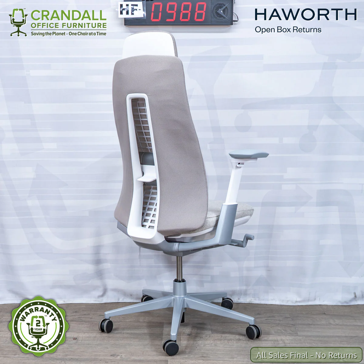 HF-0988 - Haworth Open Box Returns Fern with Headrest - Image 2