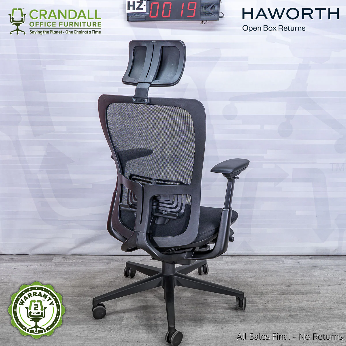 HZ-0019 - Haworth Zody with Headrest - Image 2