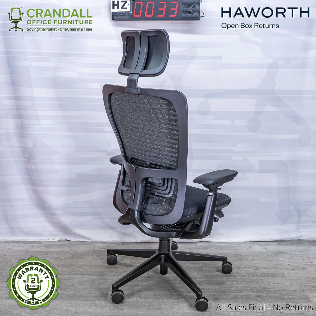 HZ-0033 - Haworth Zody with Headrest - Image 2