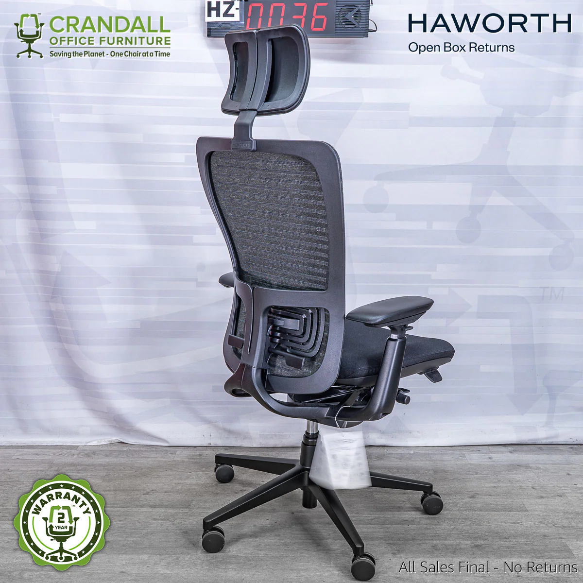 HZ-0036 - Haworth Zody with Headrest - Image 2