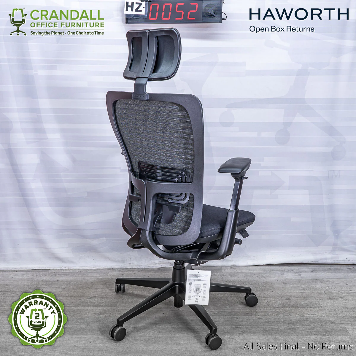 HZ-0052 - Haworth Zody with Headrest - Image 2