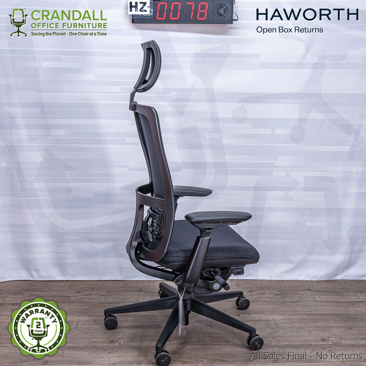 HZ-0078 - Haworth Open Box Zody with Headrest - Image 2