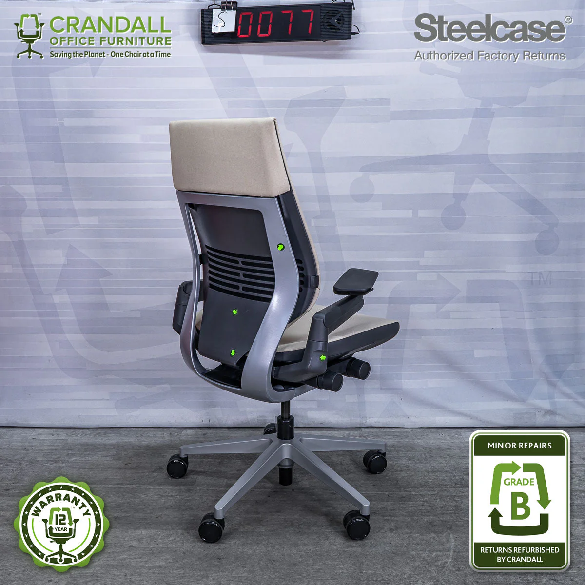 S-0077 - Steelcase Gesture - Grade B **CLOSEOUT - NO RETURNS** - Image 2