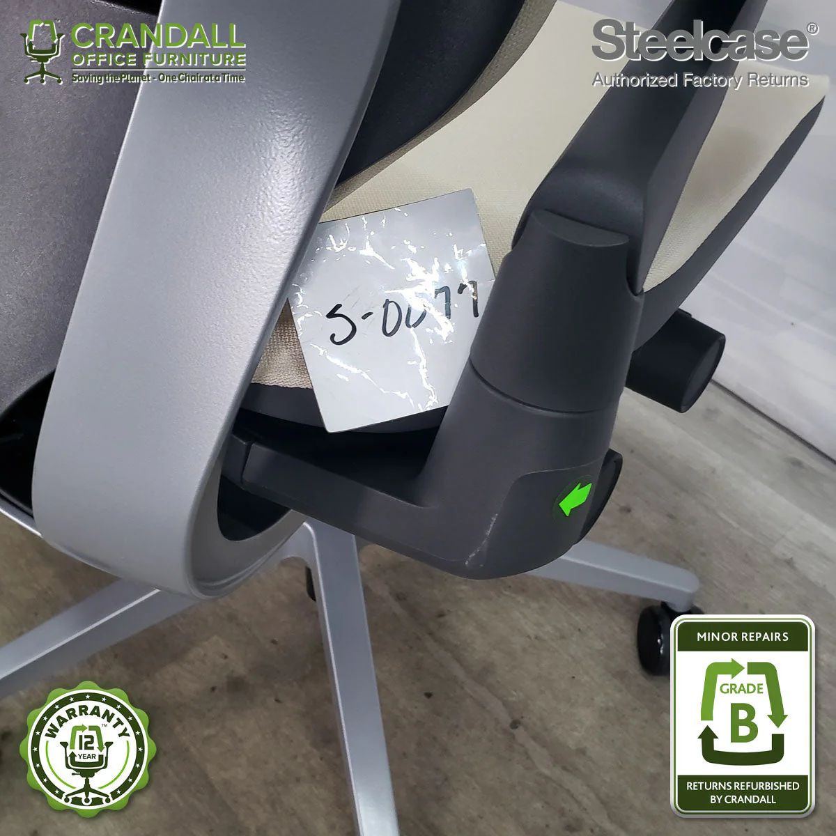 S-0077 - Steelcase Gesture - Grade B **CLOSEOUT - NO RETURNS** - Image 3