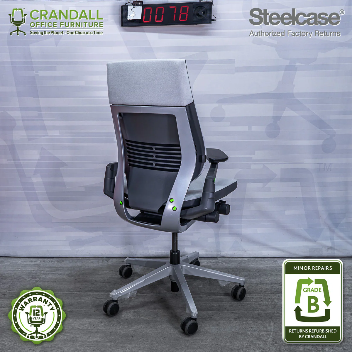 S-0078 - Steelcase Gesture - Grade B **CLOSEOUT - NO RETURNS** - Image 2