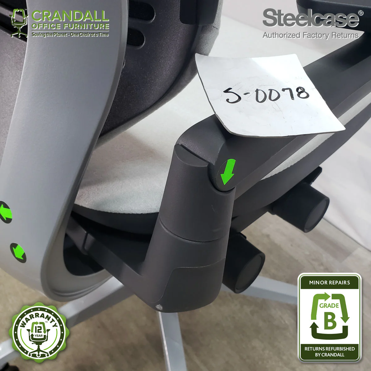 S-0078 - Steelcase Gesture - Grade B **CLOSEOUT - NO RETURNS** - Image 3