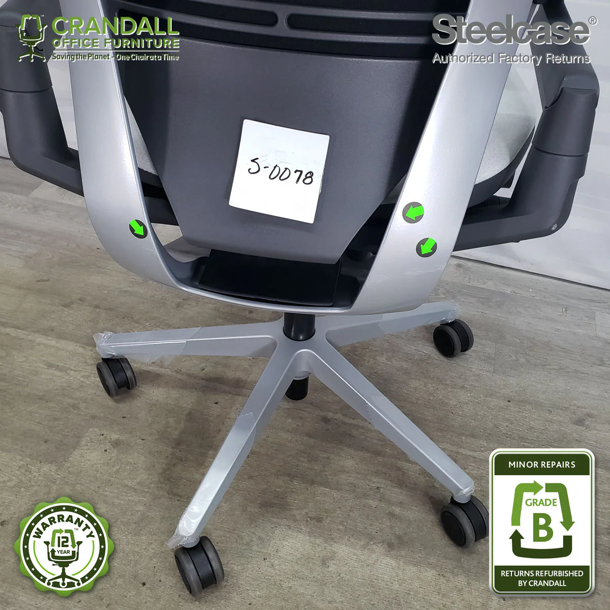 S-0078 - Steelcase Gesture - Grade B **CLOSEOUT - NO RETURNS** - Image 4