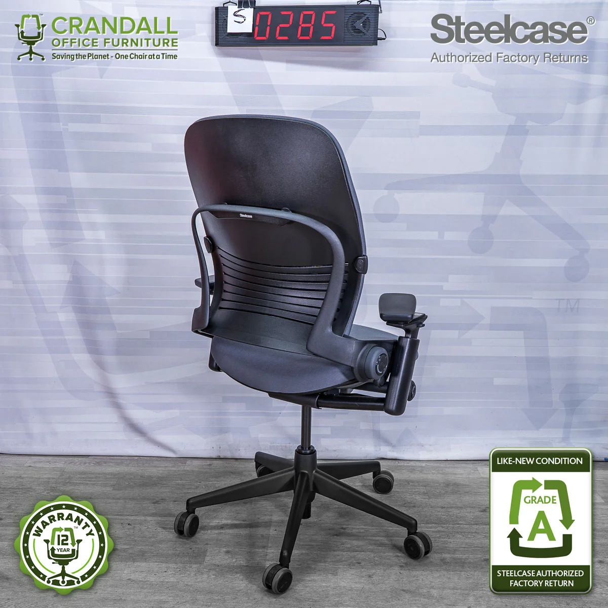 S-0285 - Steelcase V2 Leap - Grade A - Image 2