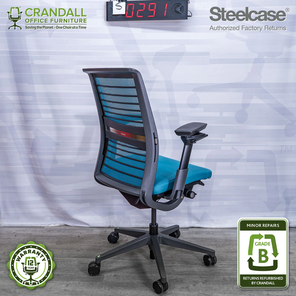 S-0291 - Steelcase V2 Think- Grade B - Image 2