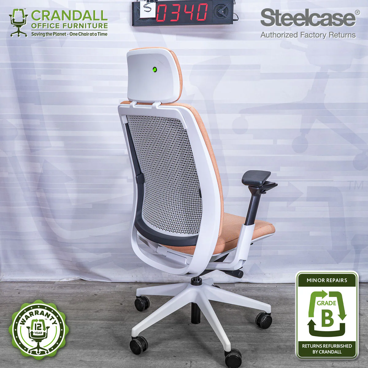 S-0340 - Steelcase Series 2 with Headrest  - Grade B - Image 2