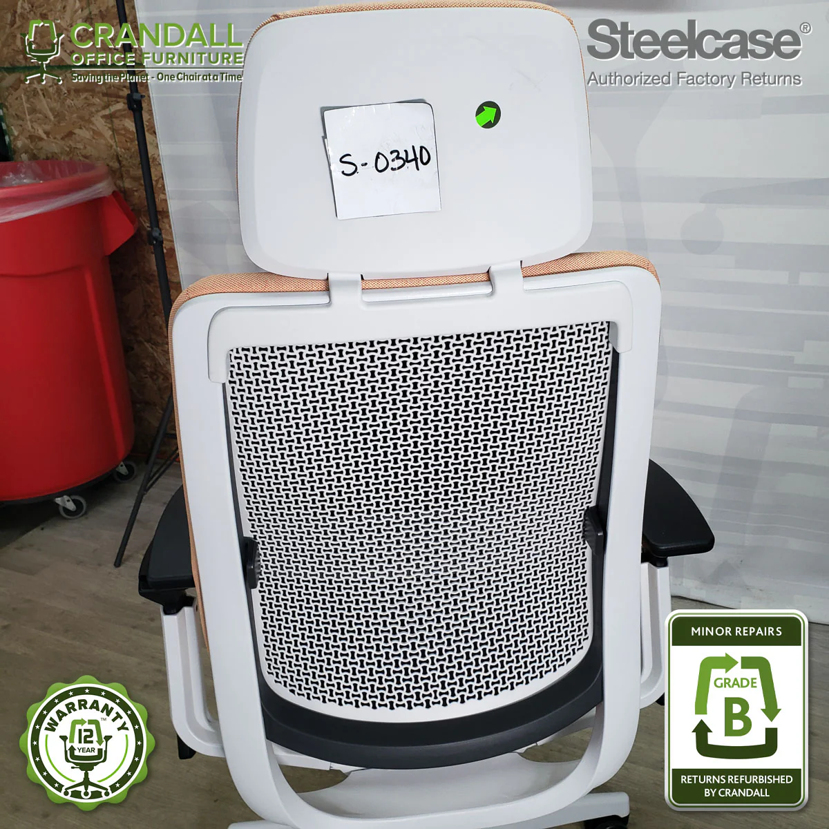 S-0340 - Steelcase Series 2 with Headrest  - Grade B - Image 3
