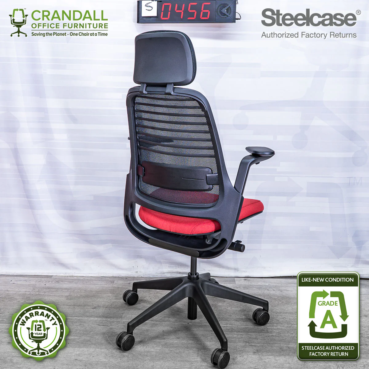 S-0456 - Steelcase Series 1 with Headrest  - Grade A - Image 2