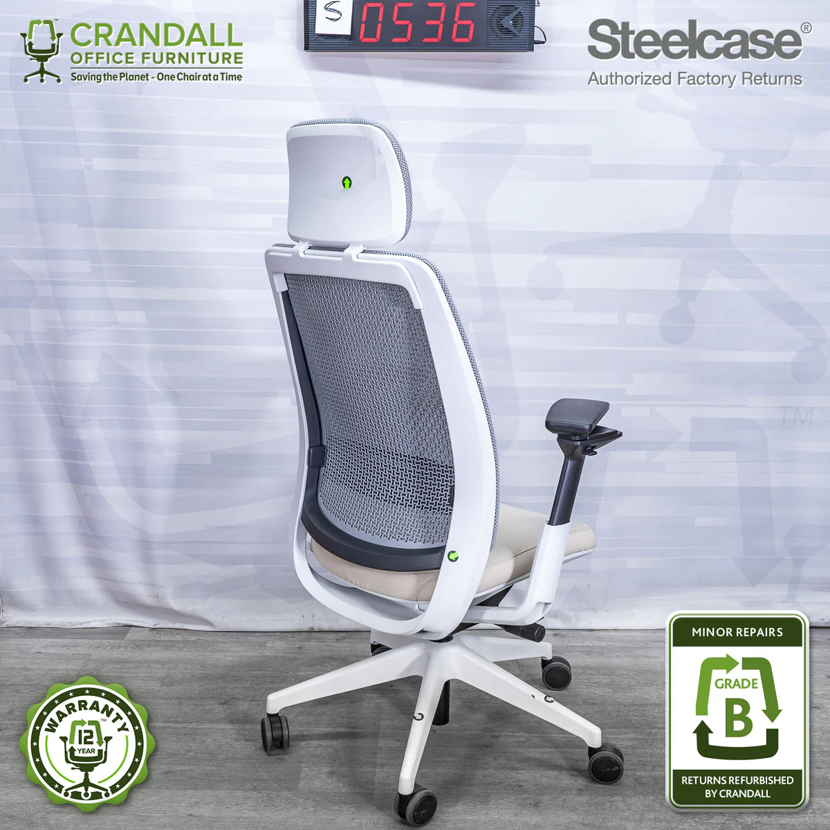 S-0536 - Steelcase Series 2 with Headrest - Grade B - Image 2