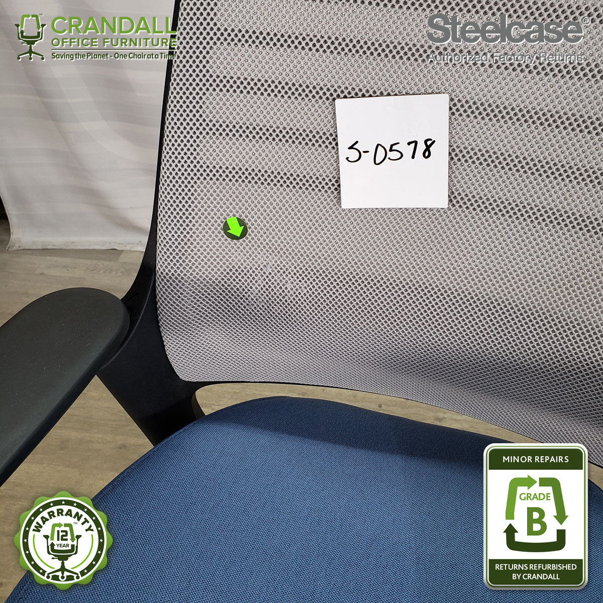 S-0578 - Steelcase Series 1 with Headrest - Grade B - Image 3