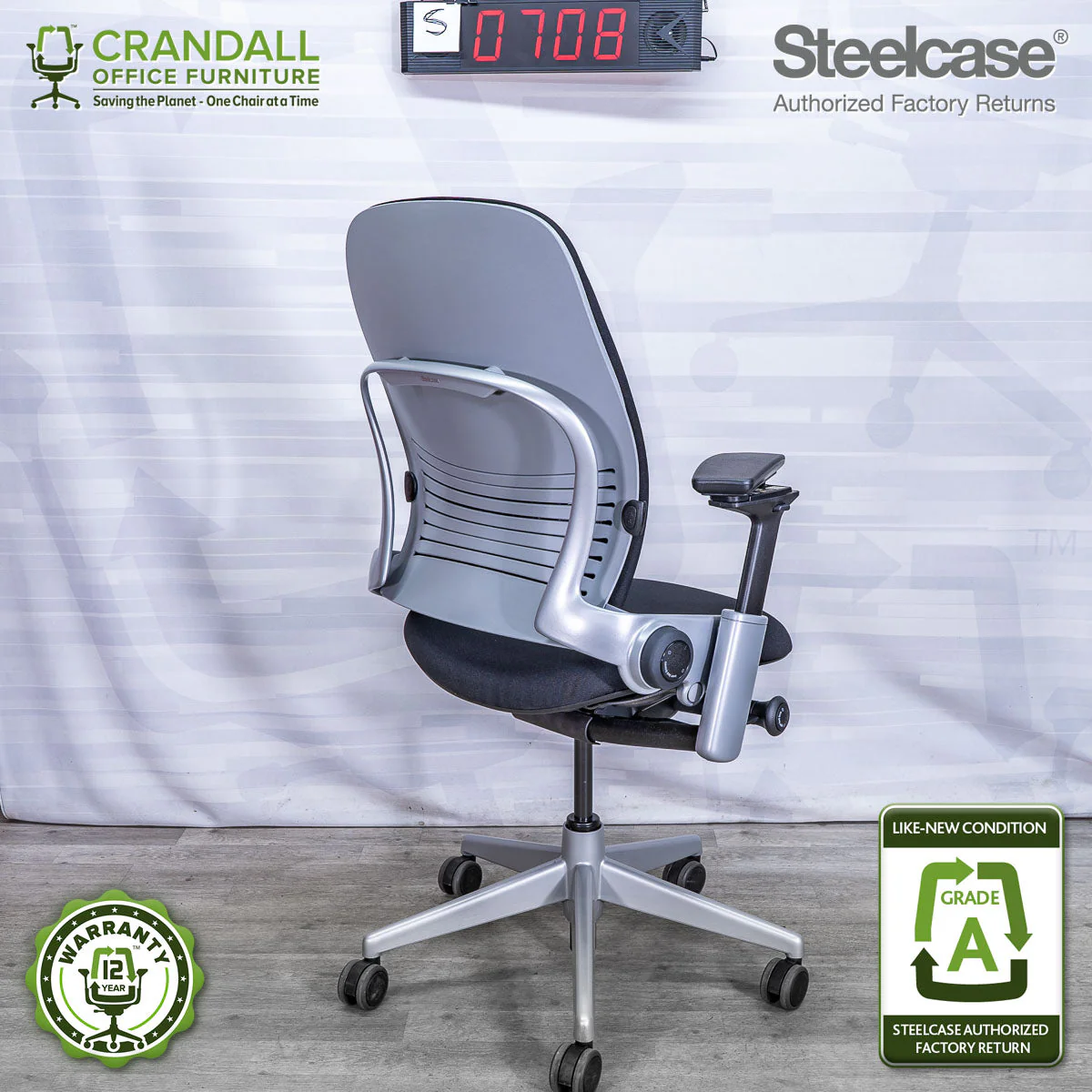S-0708 - Steelcase V2 Leap - Grade A - Image 2