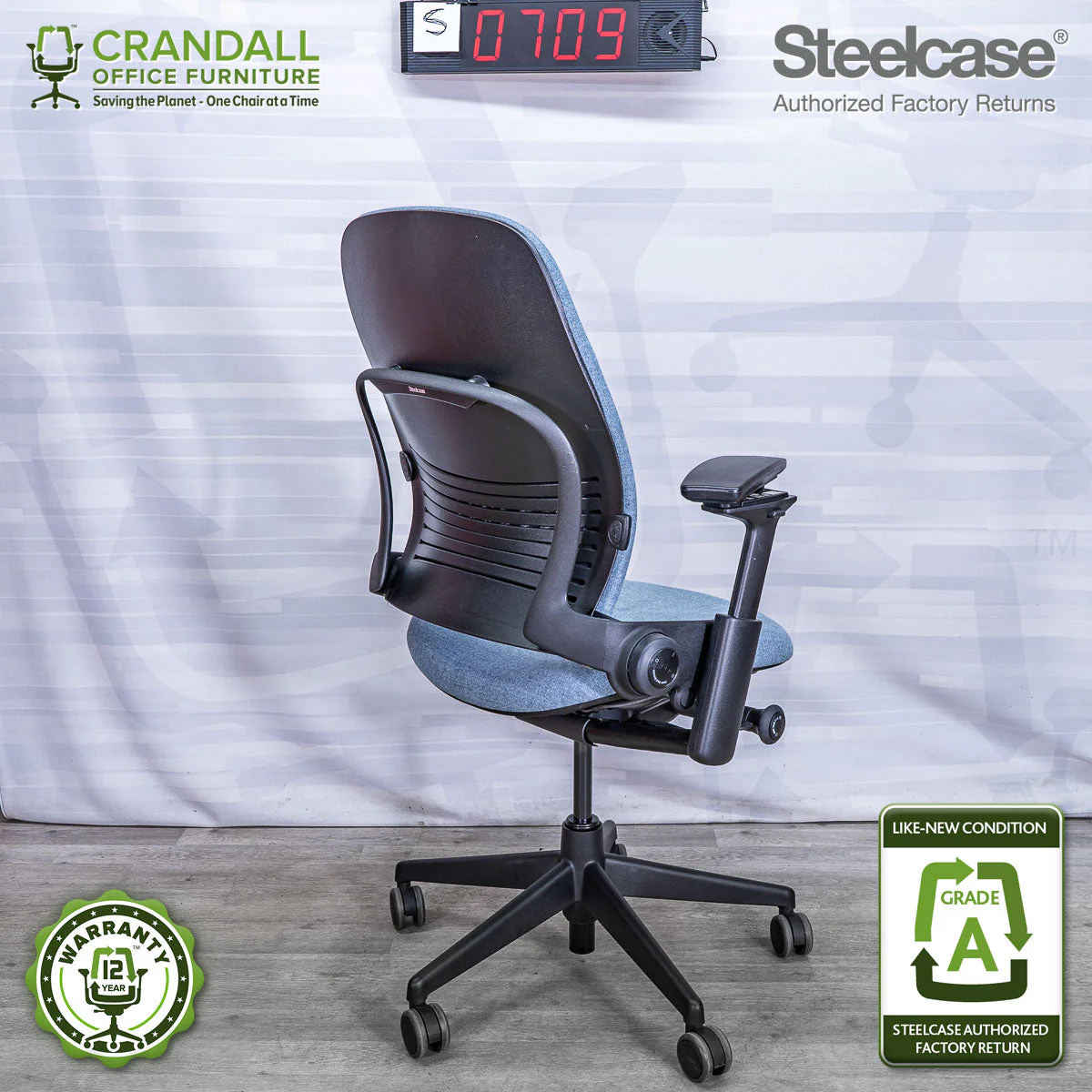 S-0709 - Steelcase V2 Leap - Grade A - Image 2