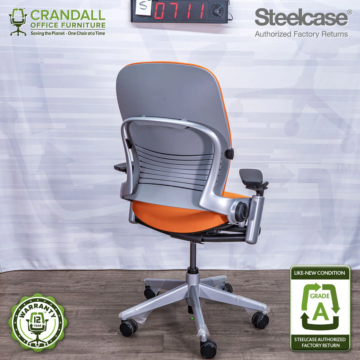 S-0711 - Steelcase V2 Leap - Grade A - Image 2