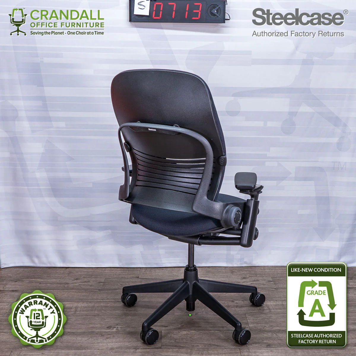 S-0713 - Steelcase V2 Leap - Grade A - Image 2