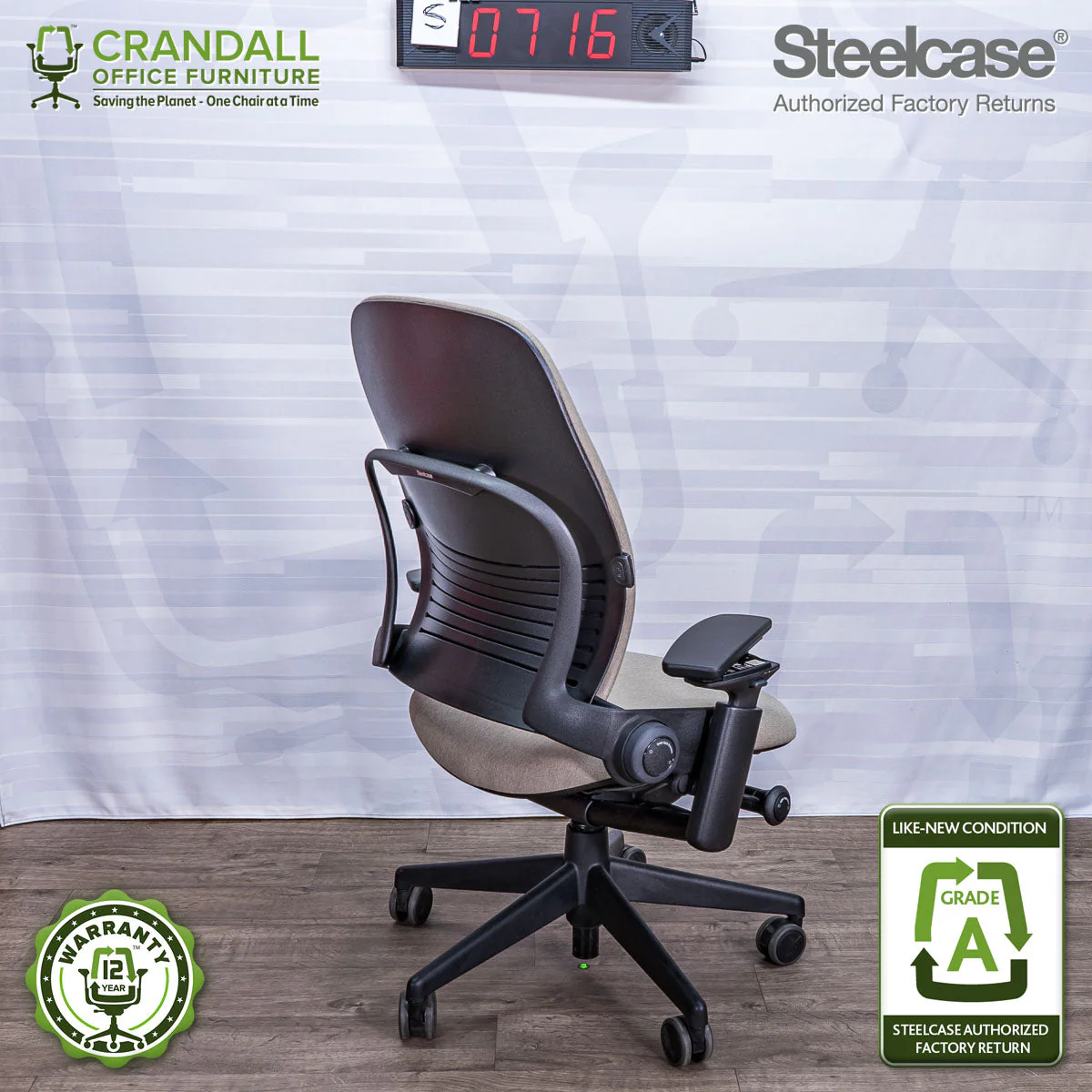 S-0716 - Steelcase V2 Leap - Grade A - Image 2