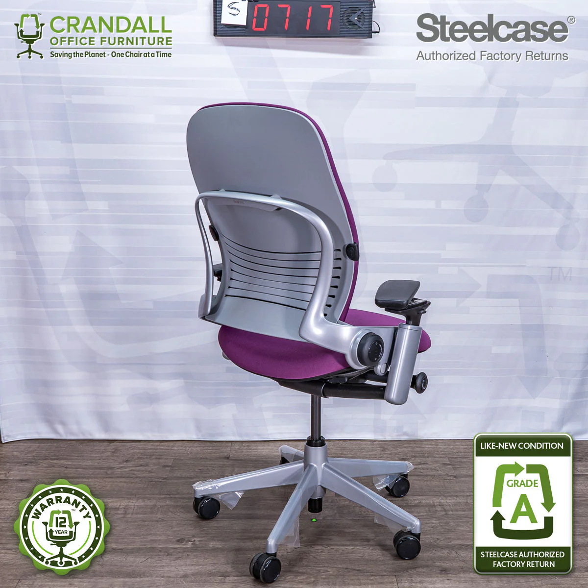 S-0717 - Steelcase V2 Leap - Grade A - Image 2