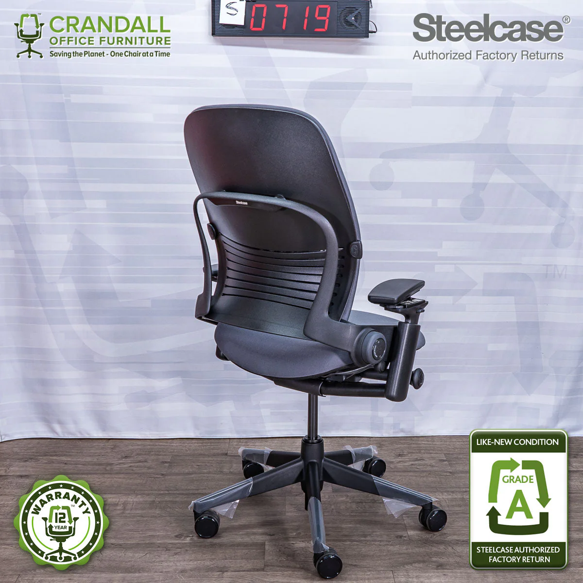 S-0719 - Steelcase V2 Leap - Grade A - Image 2