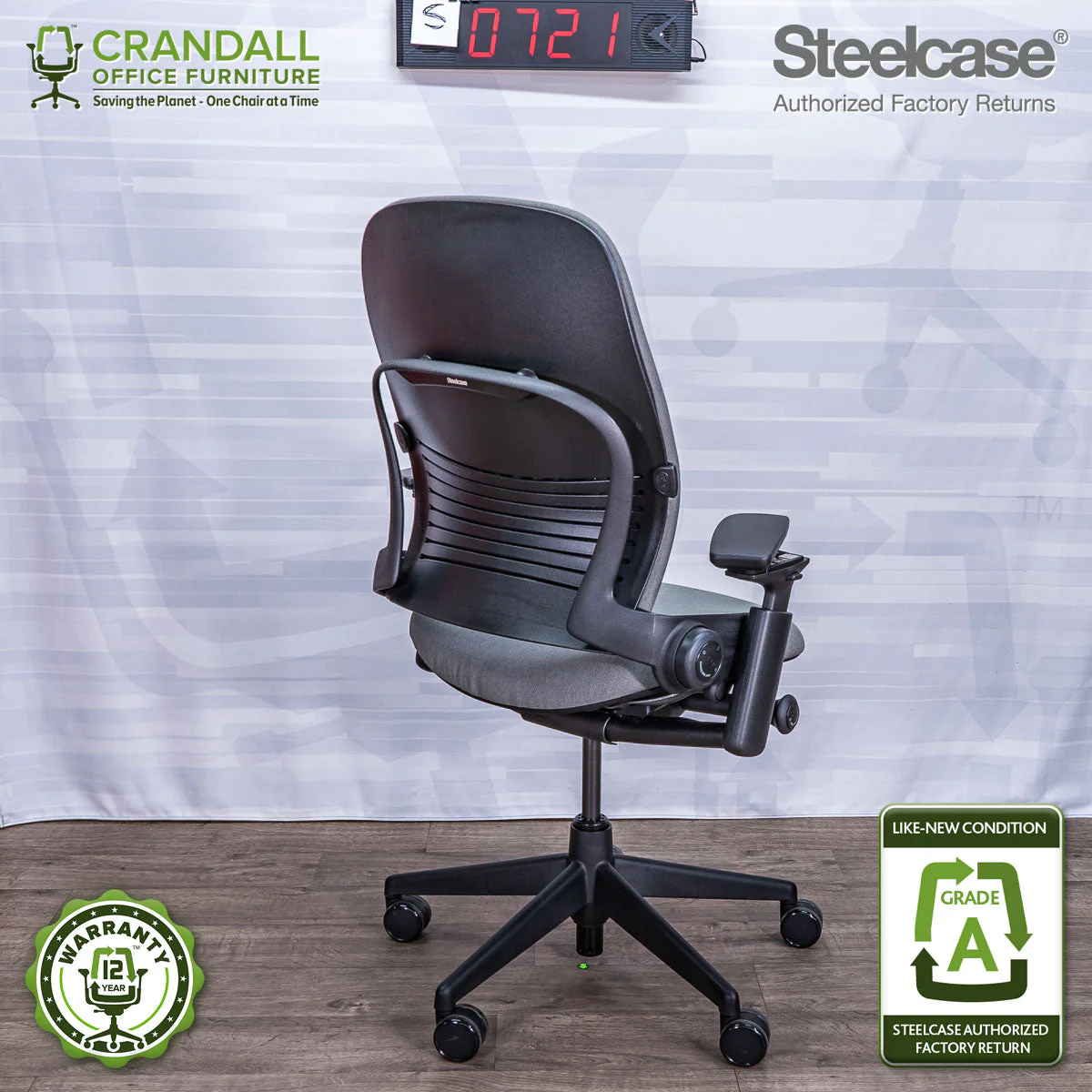 S-0721 - Steelcase V2 Leap - Grade A - Image 2