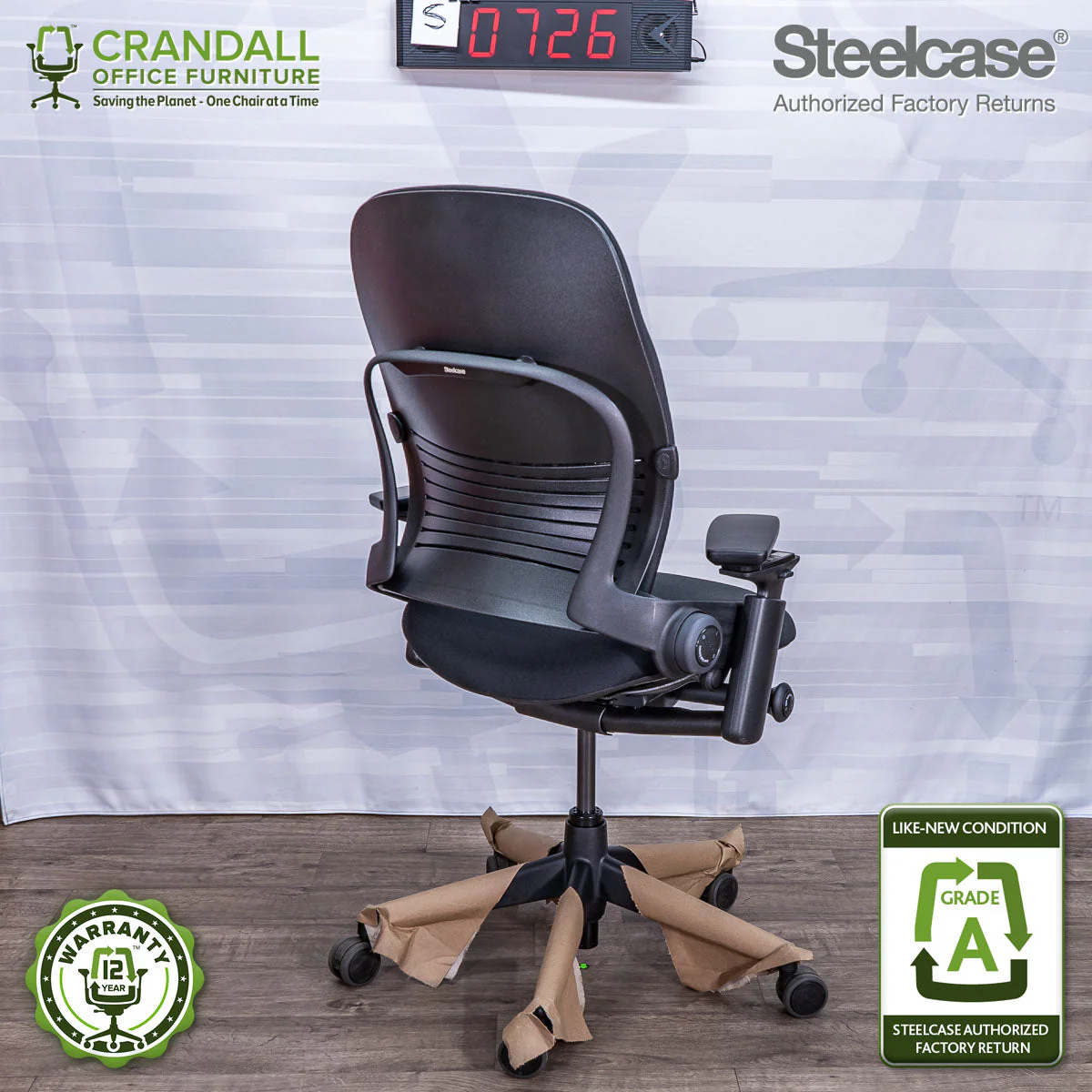 S-0726 - Steelcase V2 Leap - Grade A - Image 2