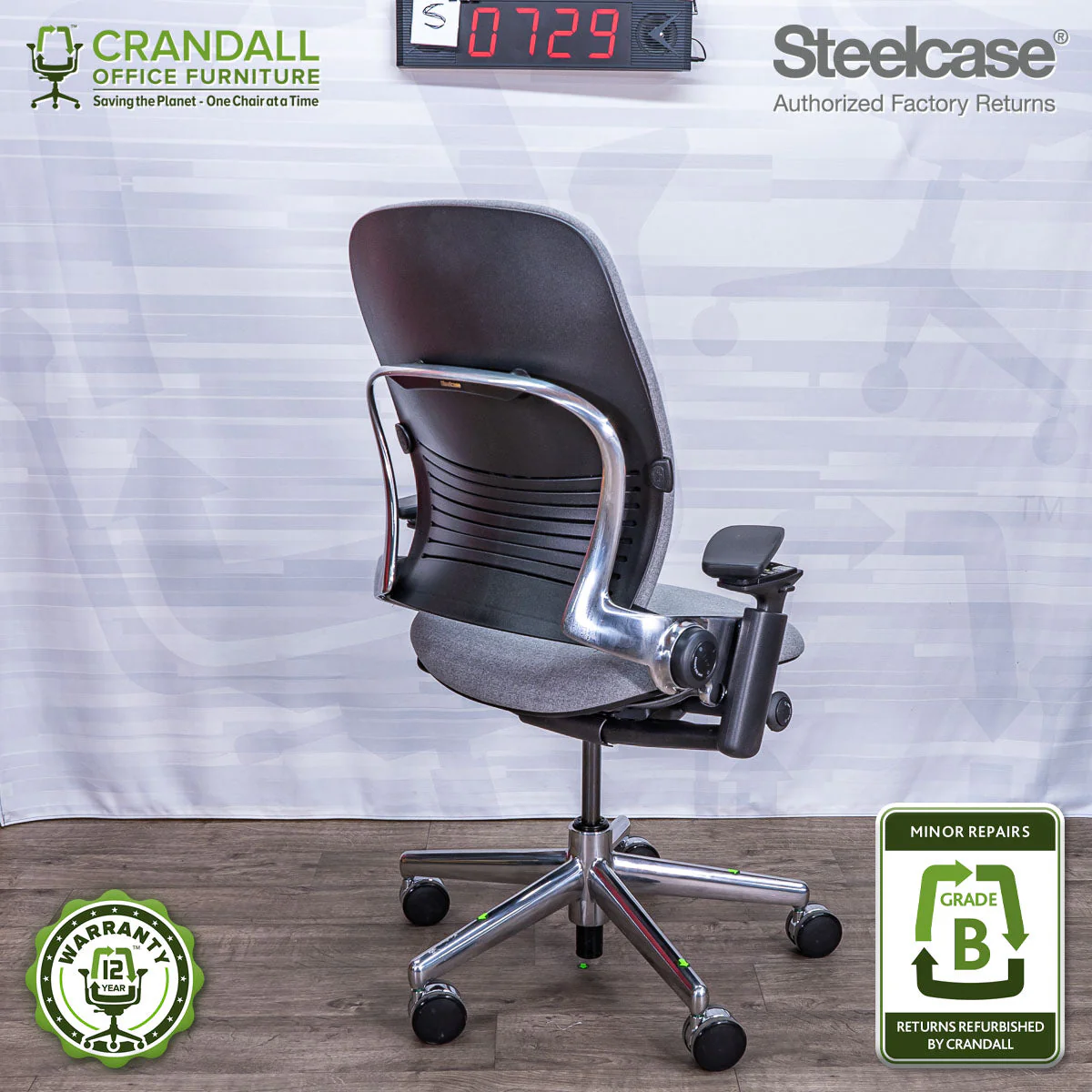 S-0729 - Steelcase V2 Leap - Grade B - Image 2