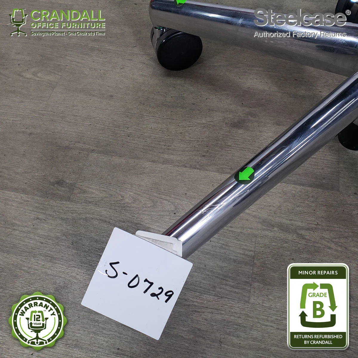 S-0729 - Steelcase V2 Leap - Grade B - Image 3