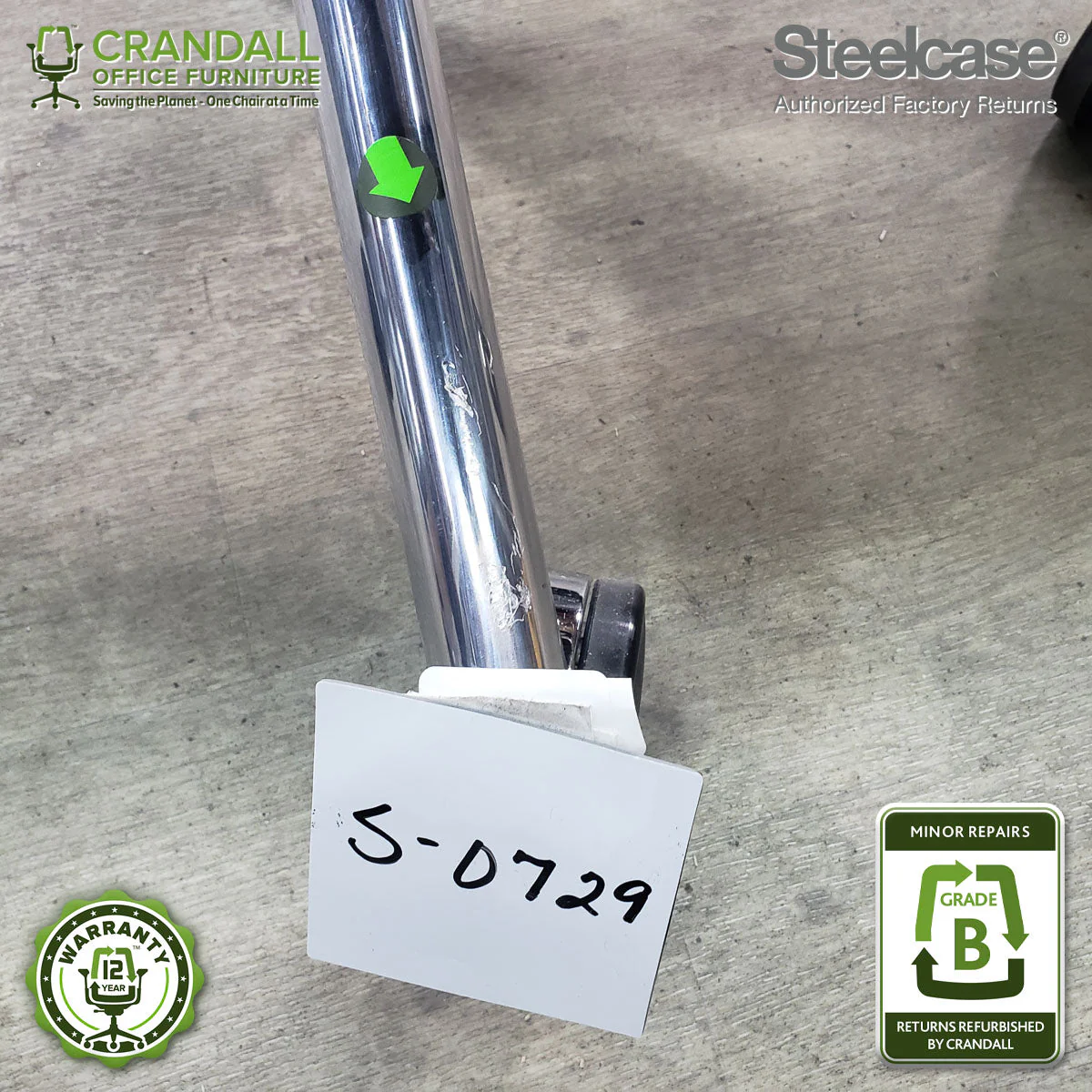 S-0729 - Steelcase V2 Leap - Grade B - Image 4