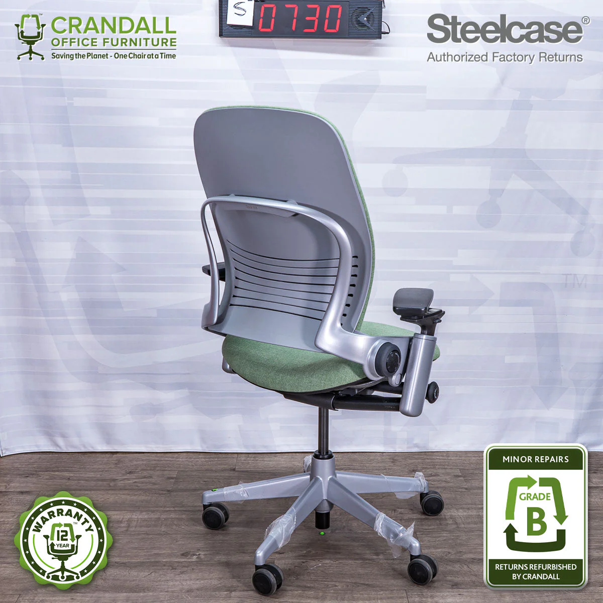 S-0730 - Steelcase V2 Leap - Grade B - Image 2