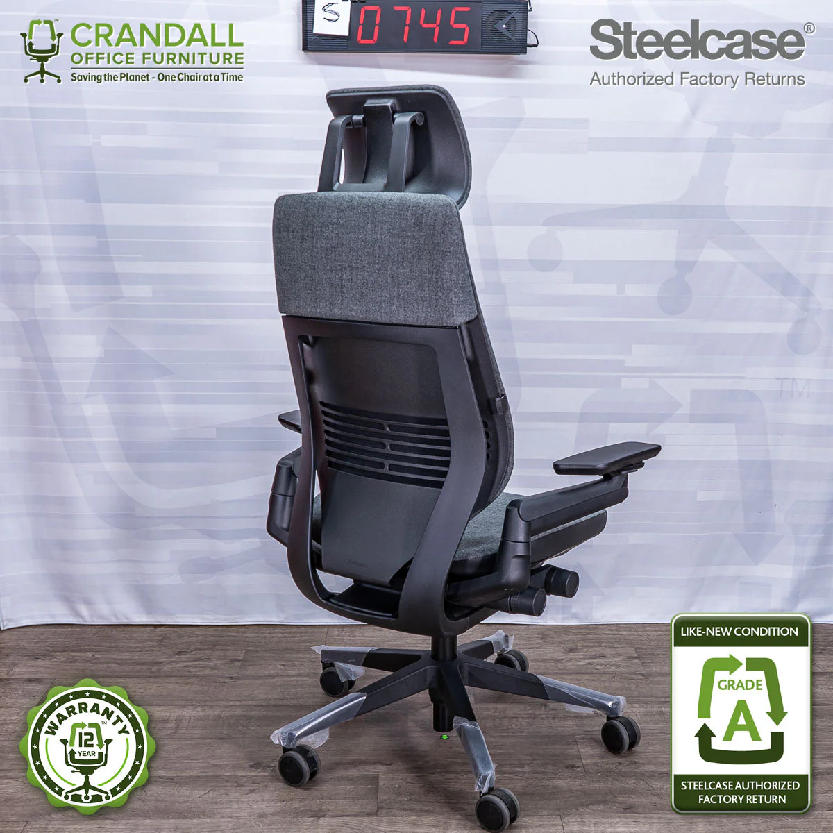 S-0745 - Steelcase Gesture with Headrest - Grade A - Image 2