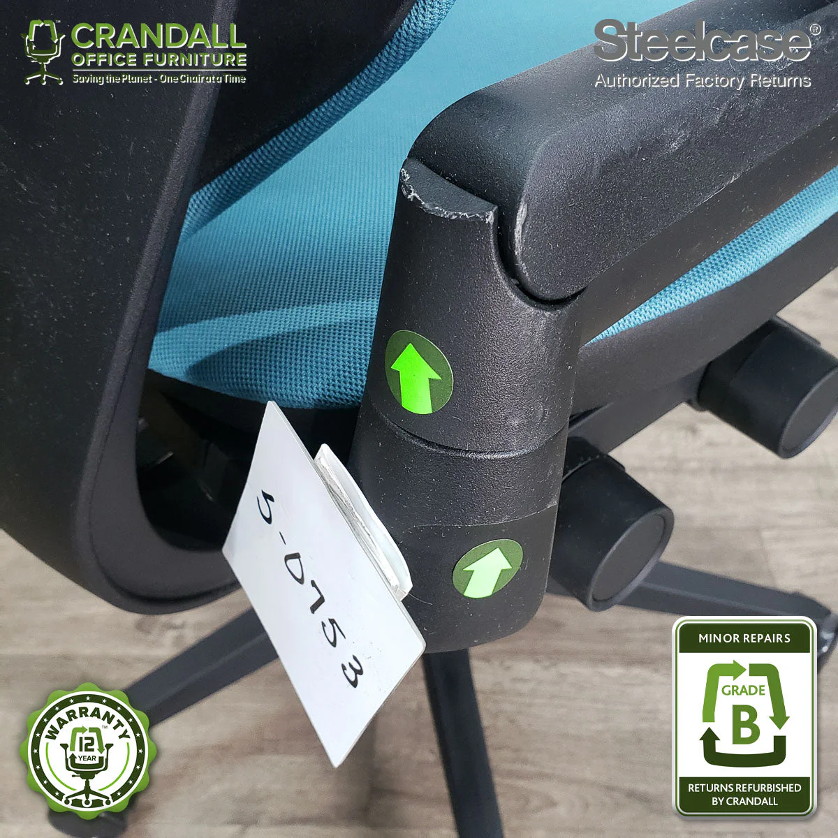 S-0753 - Steelcase Gesture with Headrest - Grade B - Image 4