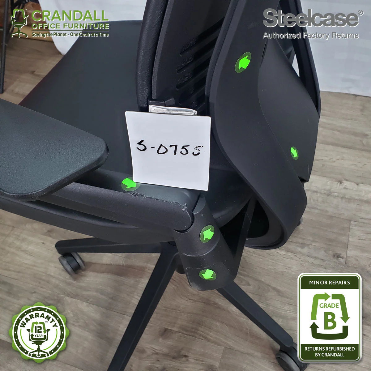 S-0755 - Steelcase Gesture with Headrest - Grade B - Image 3