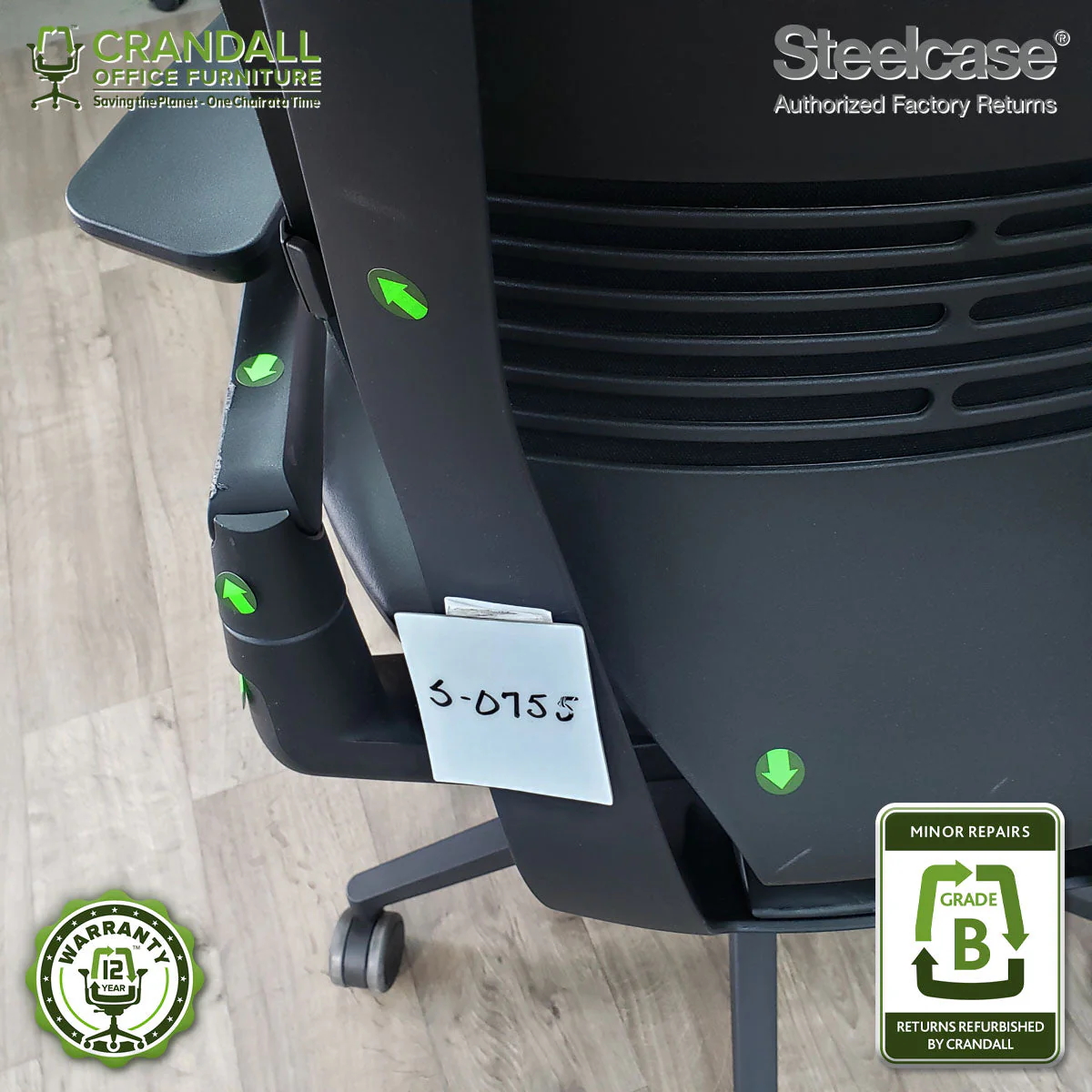 S-0755 - Steelcase Gesture with Headrest - Grade B - Image 4