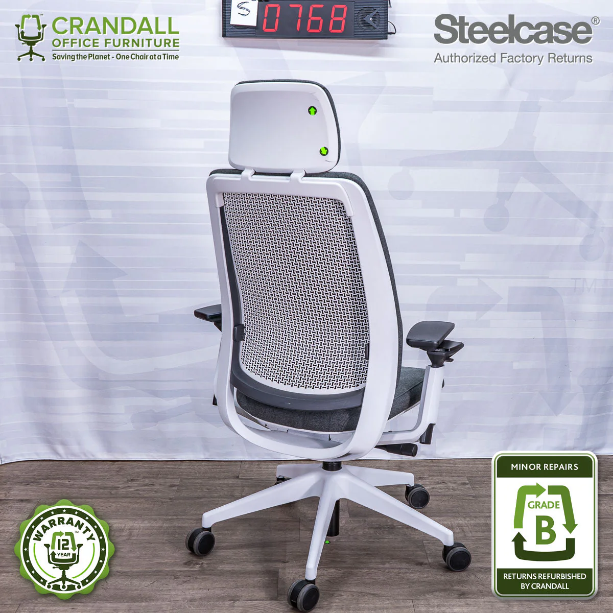 S-0768 - Steelcase Series 2 with Headrest - Grade B - Image 2