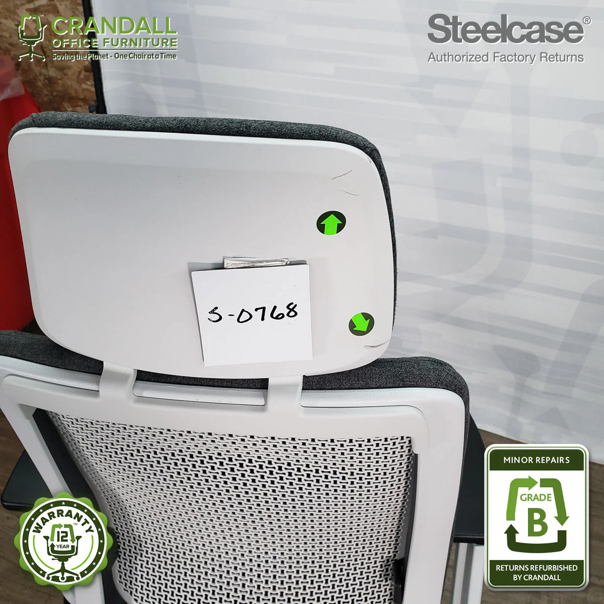 S-0768 - Steelcase Series 2 with Headrest - Grade B - Image 3