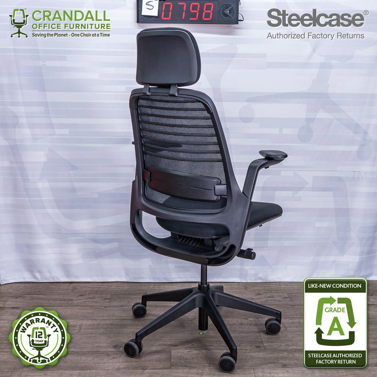 S-0798 - Steelcase Series 1 with Headrest - Grade A - Image 2