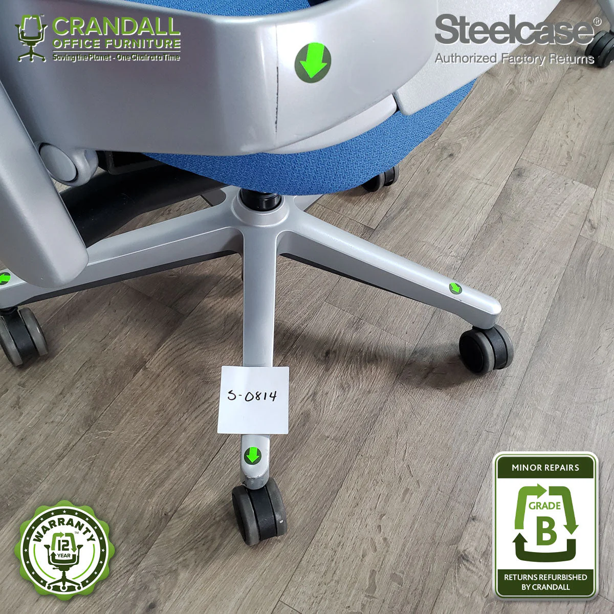 S-0814 - Steelcase Leap Plus - Grade B - Image 3