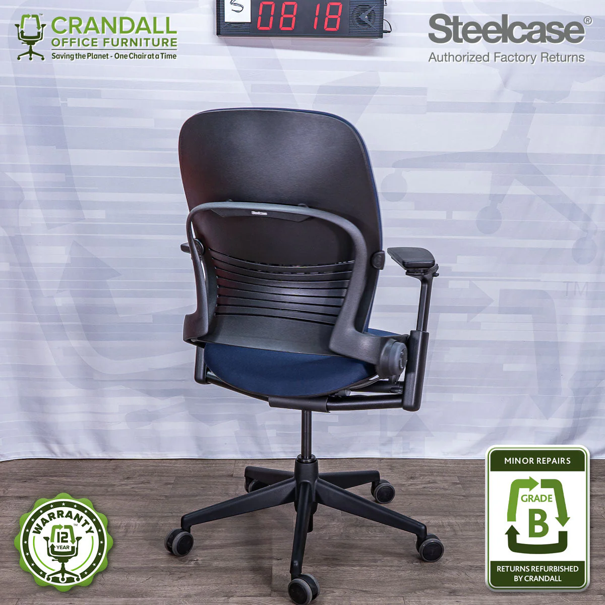 S-0818 - Steelcase V2 Leap - Grade A - Image 2