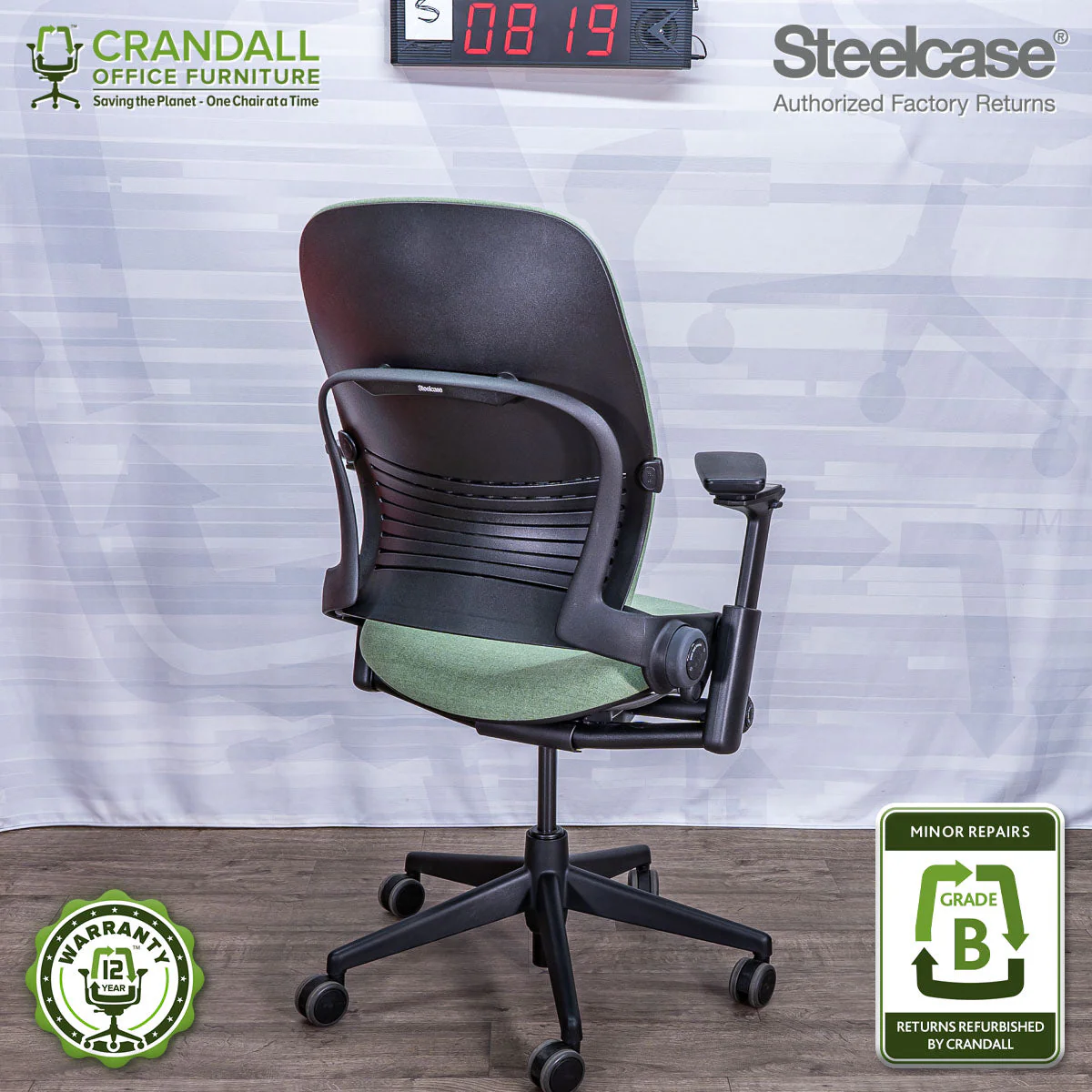S-0819 - Steelcase V2 Leap - Grade A - Image 2