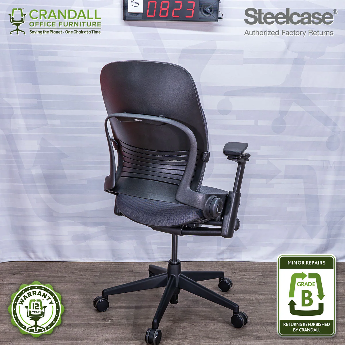 S-0823 - Steelcase V2 Leap - Grade A - Image 2